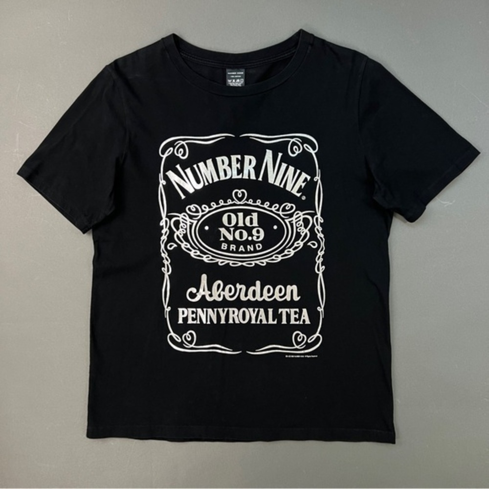 Number Nine Jack Daniels Tee SILVER FOIL PRINT